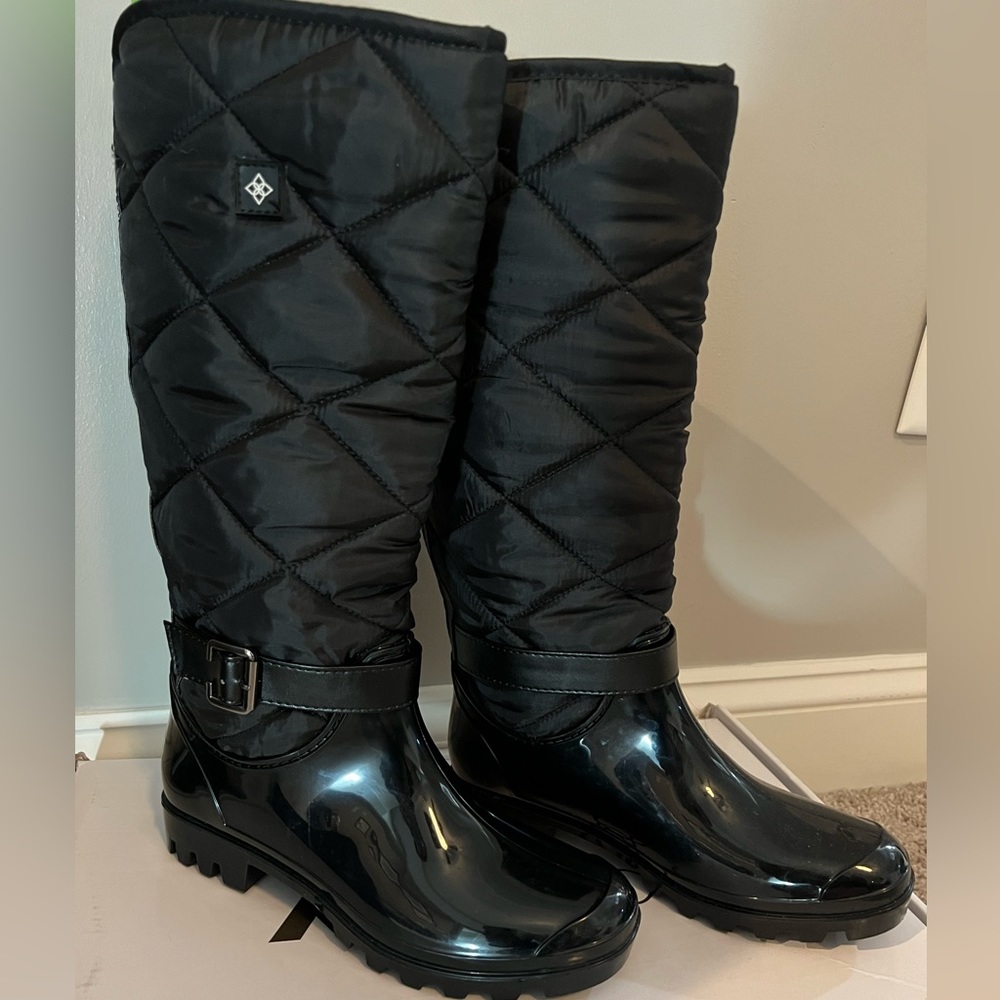 Dav quilted Lug Black Winter Boots